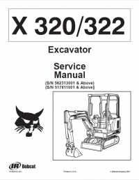 repair manual Bobcat X 320/322 Excavator Service Manuals PDF