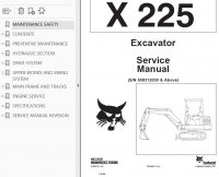 repair manual Bobcat X 225 Excavator Service Manuals PDF