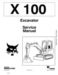 repair manual Bobcat X 100 Excavator Service Manual PDF