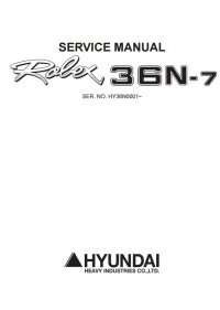 repair manual Hyundai Mini Excavator R36N-7 Service Manual PDF