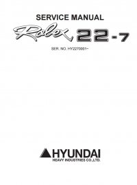 repair manual Hyundai Mini Excavator R22-7 Service Manual PDF