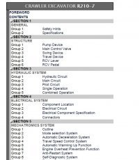 repair manual Hyundai Crawler Excavator R210-7 (India) Service Manual PDF