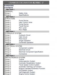 repair manual Hyundai Crawler Excavator R220LC-7 (India) Service Manual PDF