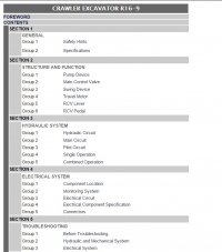 repair manual Hyundai Mini Excavator Robex 16-9 Service Manual PDF