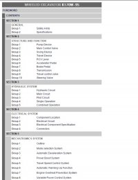 repair manual Hyundai Wheeled Excavator R170W-9S Service Manual PDF