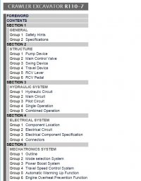 repair manual Hyundai Crawler Excavator R110-7 (India) Service Manual PDF