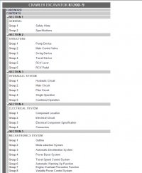 repair manual Hyundai Crawler Excavator R1200-9 Service Manual PDF