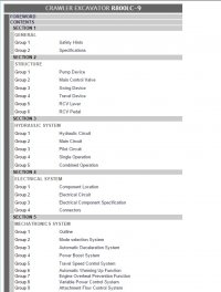 repair manual Hyundai Crawler Excavator R800LC-9 Service Manual PDF