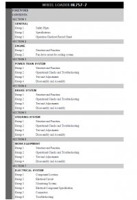 repair manual Hyundai Wheel Loader HL757-7 Service Manual PDF