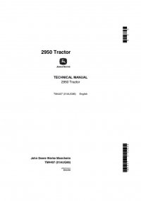 repair manual John Deere 2950 Tractor TM4407 Technical Manual PDF