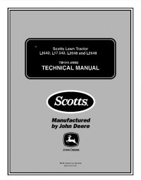 repair manual John Deere L1642 L17.542 L2048 L2548 Scotts Lawn Tractors TM1949 Technical Manual PDF