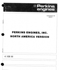 repair manual Perkins 4.108 Series Diesel Engines Workshop and Parts Manuals PDF