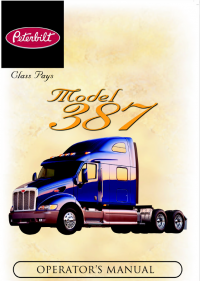 repair manual Peterbilt 387 Truck Operator Owner Manual PDF