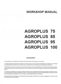 repair manual Deutz Agroplus 75-85-95-100 Workshop Manual PDF