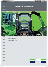 repair manual Deutz-Fahr Agrofarm 85 & Agrofarm 100 Workshop Manual PDF