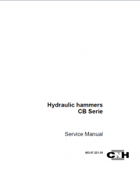 repair manual Case Hydraulic Hammers CB Series Service Manual PDF