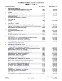 repair manual Case CX330 & CX350 Crawler Excavators Repair Manual PDF