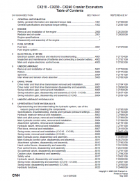 repair manual Case CX210 CX230 CX240 Crawler Excavators Service Manual PDF
