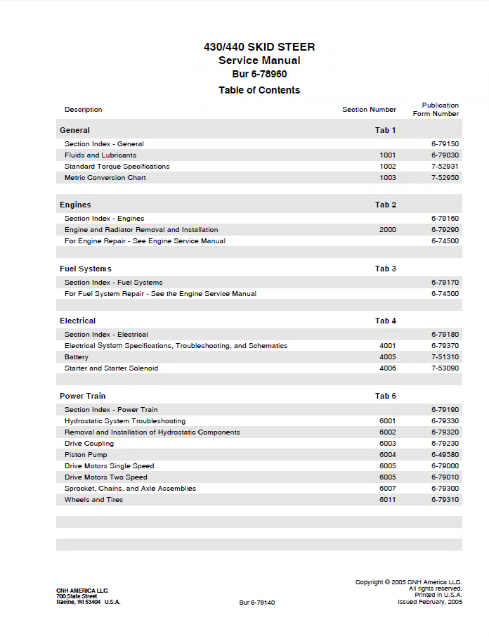 Case 430 & 440 Skid Steer Tier II Engine Service Manual PDF bobcat skid loader parts diagrams 