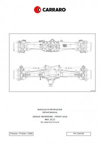 repair manual Deutz Carraro Front Axle for Agrotron 120-130 Repair Manual PDF