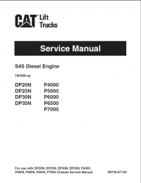 repair manual caterpillar GP15N, GP18N, D20N, DP25N, DP30N, DP35N Lift Trucks Service Manuals PDF