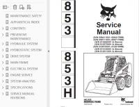 repair manual Bobcat 853, 853H Skid Steer Loader Service Manual PDF