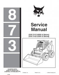 repair manual Bobcat 873 Skid Steer Loader Service Manual PDF