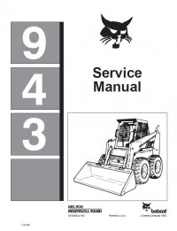 repair manual Bobcat 943 Loader Service Manual PDF