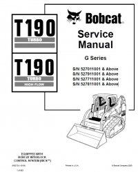 repair manual Bobcat T190 Turbo, T190 Turbo High Flow Compact Track Loader Service Manual PDF