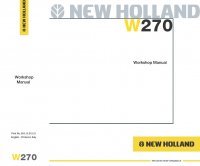 repair manual New Holland W270 Wheel Loader Workshop Manual PDF