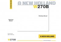 repair manual New Holland W270B Wheel Loader Workshop Manual PDF