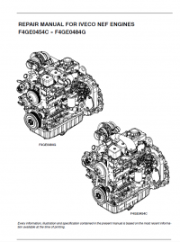 repair manual Iveco NEF F4GE0454C - F4GE0484G Engines Repair Manual PDF