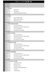 repair manual Hyundai Wheel Loader HL780-9A Service Manual PDF