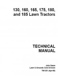 repair manual John Deere 130 160 165 175 180 185 Lawn Tractors TM1351 Technical Manual PDF