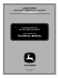 repair manual John Deere 500, 650, 650EX, 650EXT Trail Buck Utility ATV TM2160 Technical Manual PDF