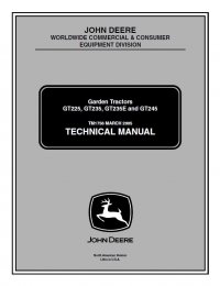 repair manual John Deere GT225 GT235 GT235E GT245 Lawn Garden Tractor TM1756 Technical Manual PDF