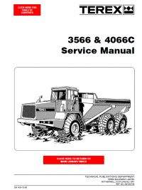 repair manual Terex 3566 & 4066C Articulated Dumptruck Service Manual PDF