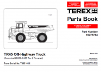 spare parts catalog Terex TR45 Off-Highway Truck Parts Book PDF
