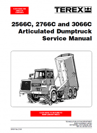 repair manual Terex 2566C, 2766C, 3066C Articulated Dumptruck Service Manual PDF