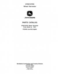 spare parts catalog John Deere 970D 1070D Wheel Harvester Parts Manual PDF PC9498