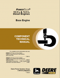 repair manual John Deere PowerTech 10.5L, 12.5L Diesel Engines Component Technical Manual CTM100 PDF