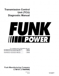 repair manual John Deere Funk Transmission Control Unit TCU Diagnostic Manual CTM157 PDF