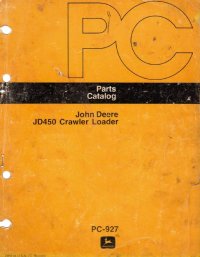 spare parts catalog John Deere JD450 Crawler Loader Parts Catalog PDF PC-927