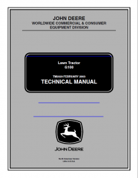 repair manual John Deere Lawn Tractor G100  TM2020 Technical Manual PDF