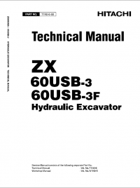 repair manual Hitachi ZX 60USB-3 ZX 60USB-3F Hydraulic Excavator Technical Manual