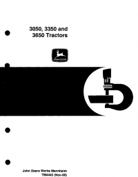 repair manual John Deere 3050, 3350, 3650 Tractor TM4443 Technical Manual PDF