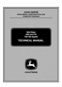 repair manual John Deere Skid Steer 260 and 270 Technical Manual TM1780