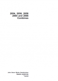 repair manual John Deere 2054 2056 2058 2064 2066 Combines Technical Manual TM4505