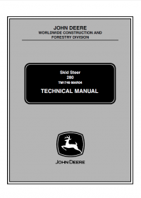 repair manual John Deere 280 Skid Steer Loaders TM1749 Technical Manual PDF