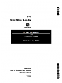 repair manual John Deere 170 Skid Steer Loader Technical Manual TM1075 PDF